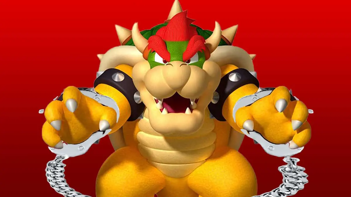 Nintendo bowser in handcuffs