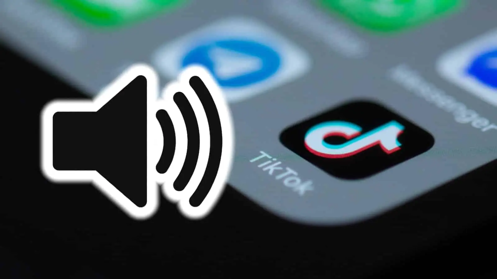 Speaker icon next to the TikTok logo