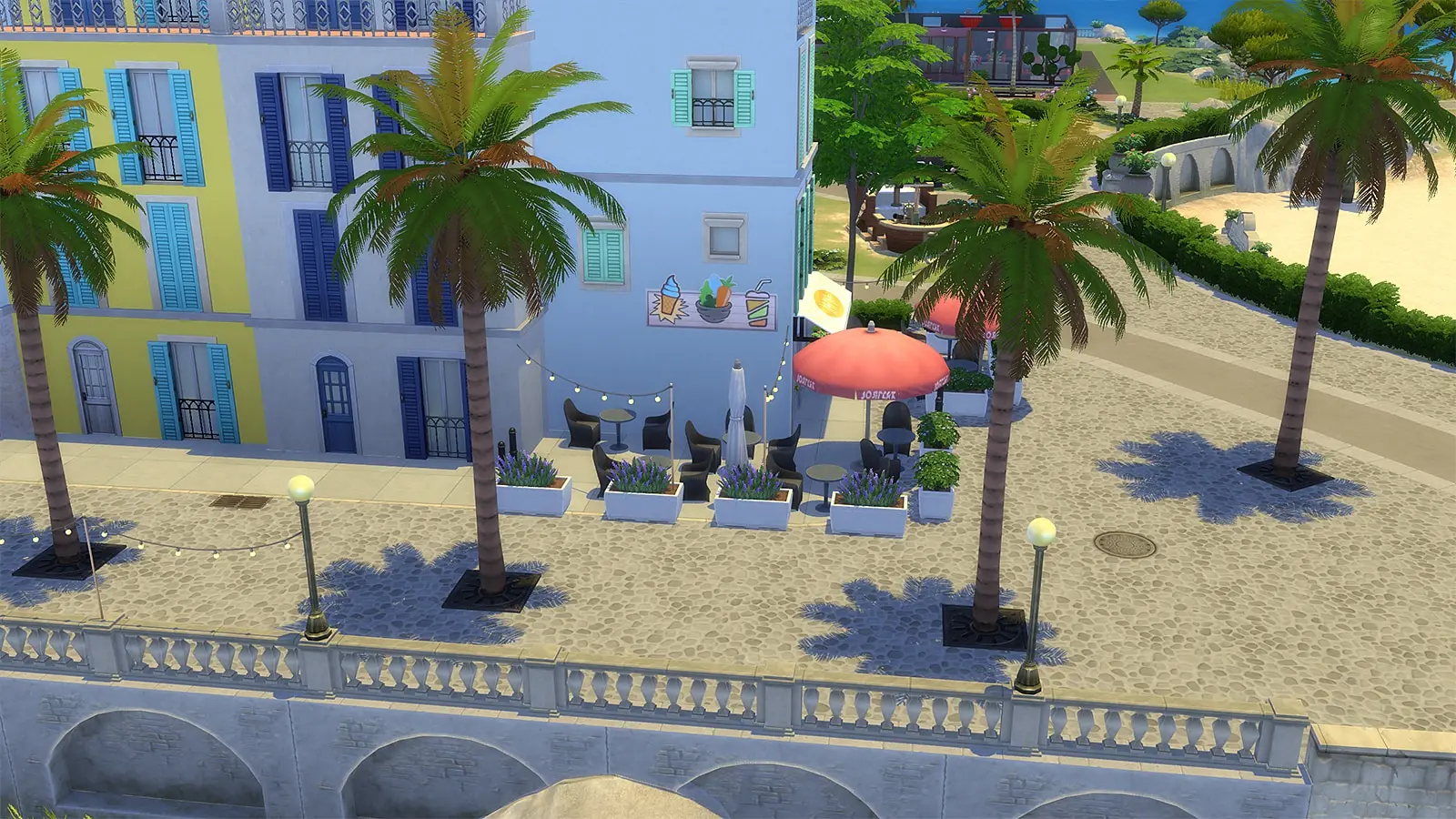 An image of Porto Luminoso in The Sims 4 world, Tartosa