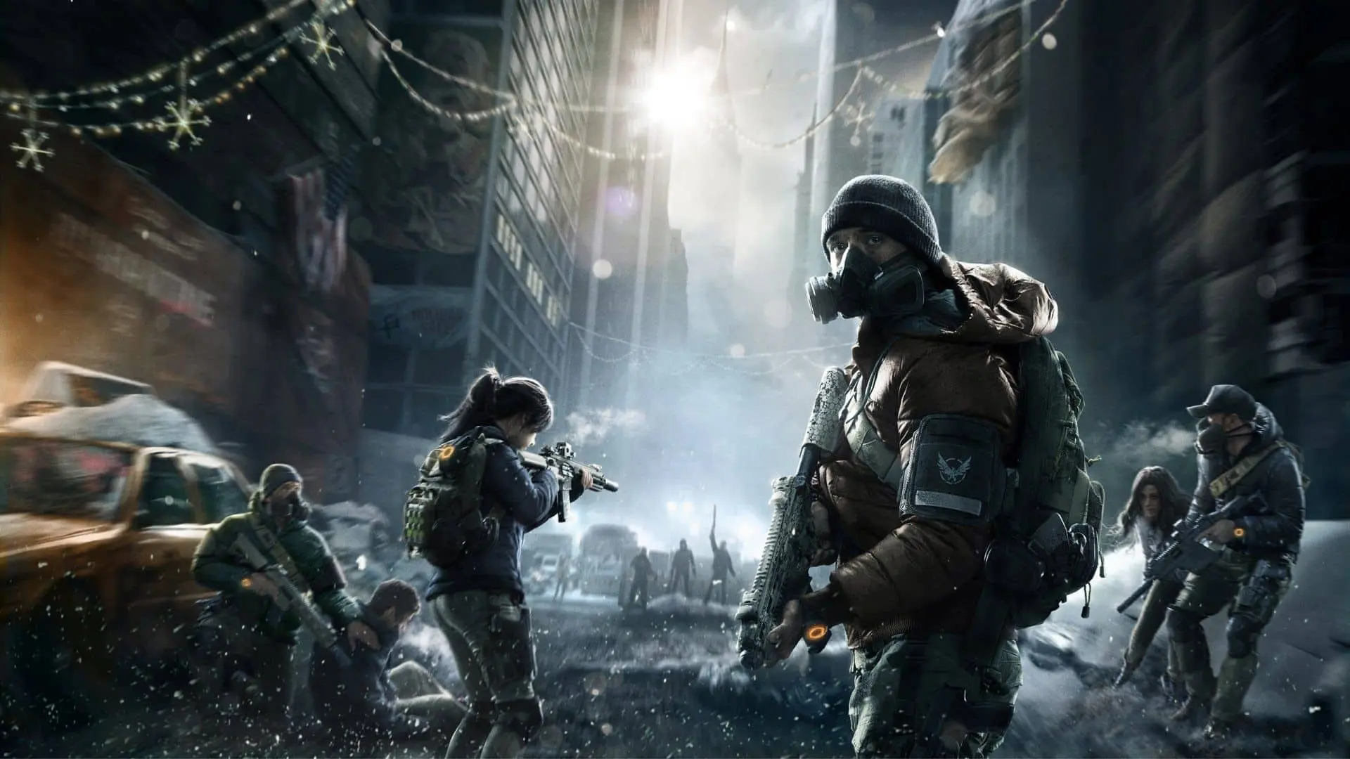 survivors surveying surroundings in the division