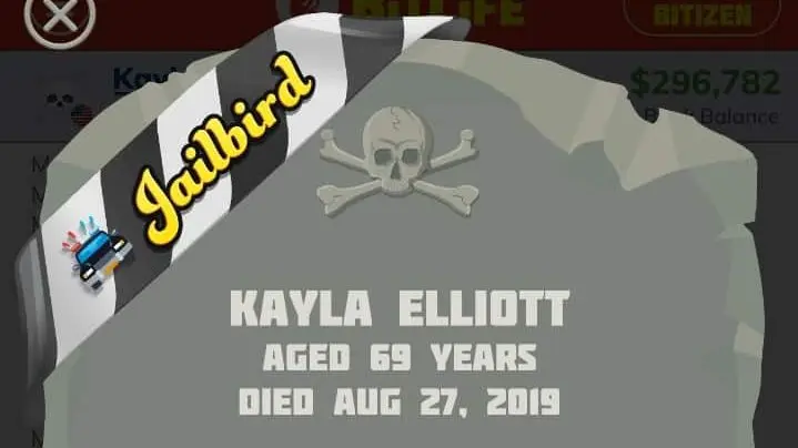 the jailbird ribbon in bitlife