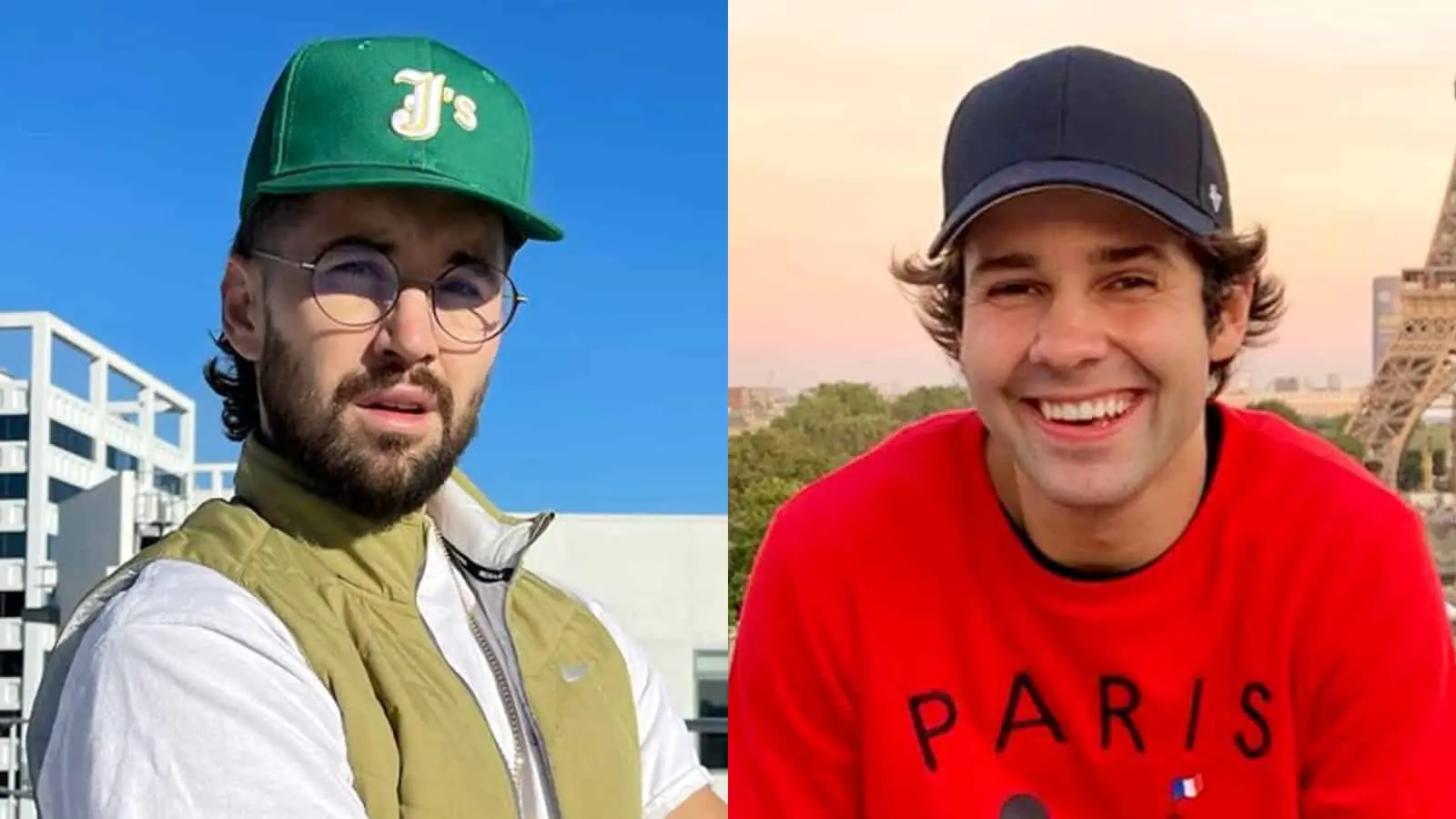 Jeff Wittek next to David Dobrik