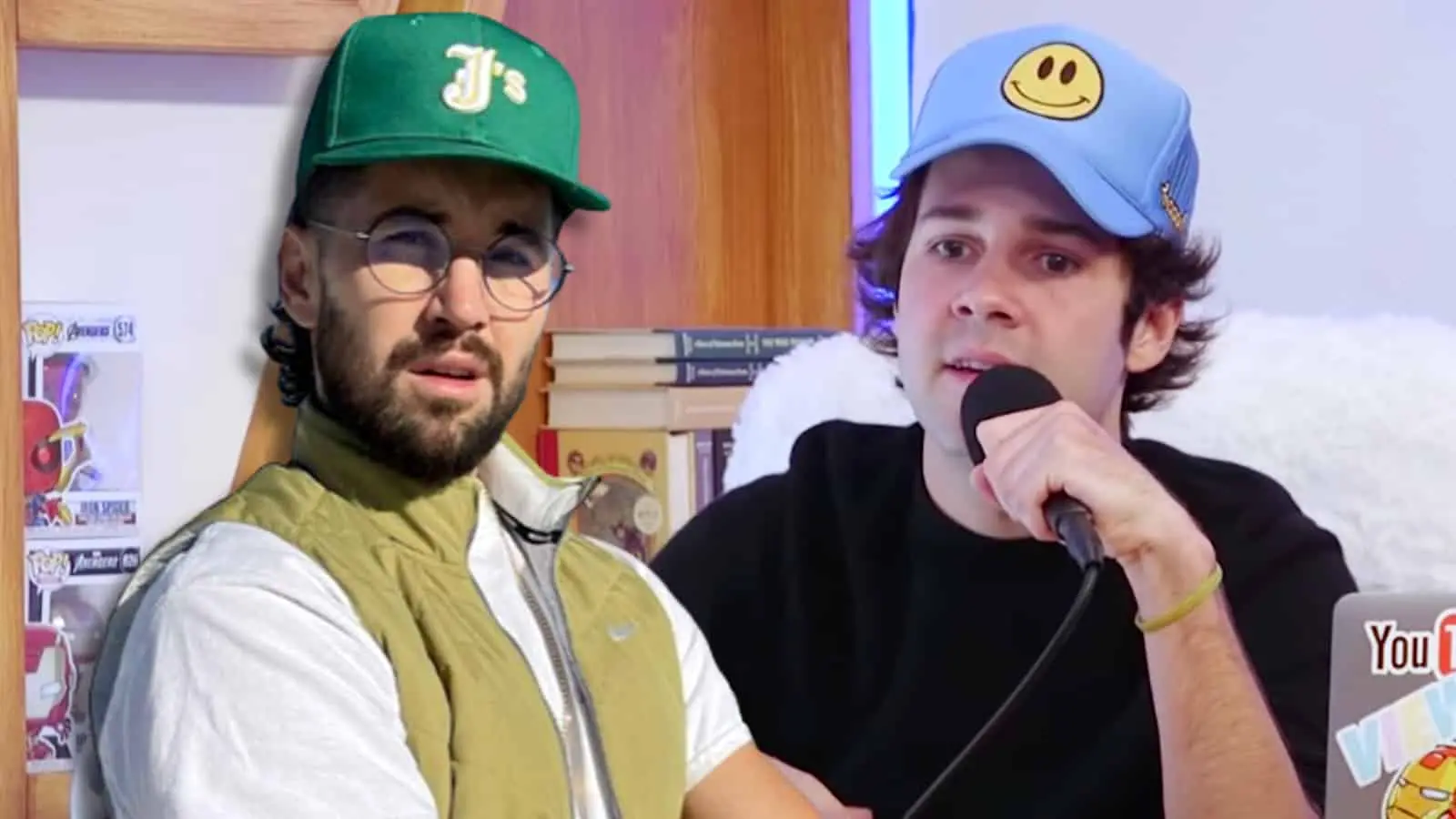 Jeff Wittek next to David Dobrik