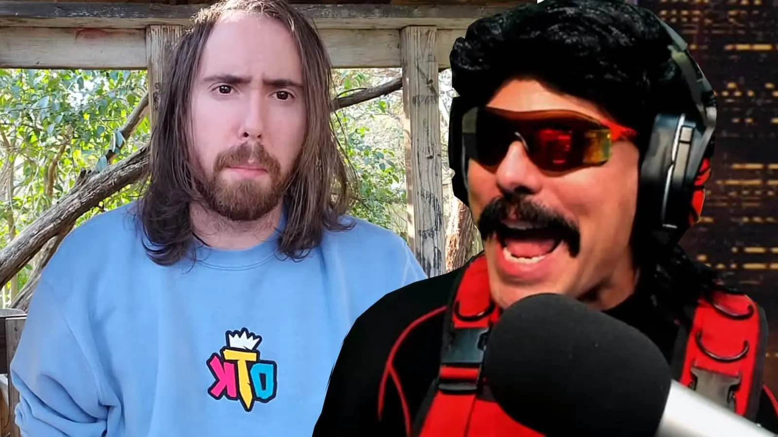 asmongold dr disrespect mic blue shirt