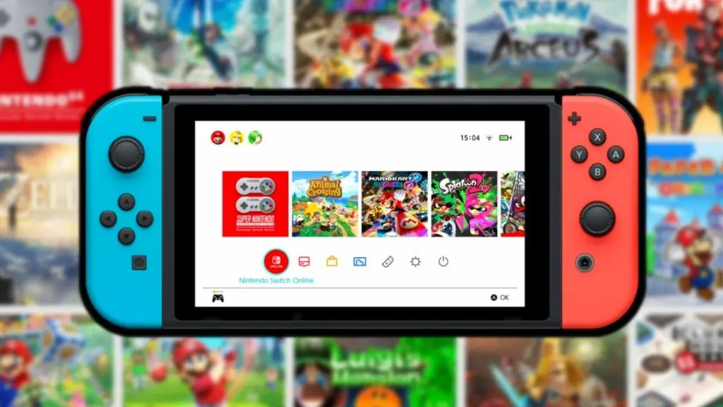 Nintendo Switch console and games