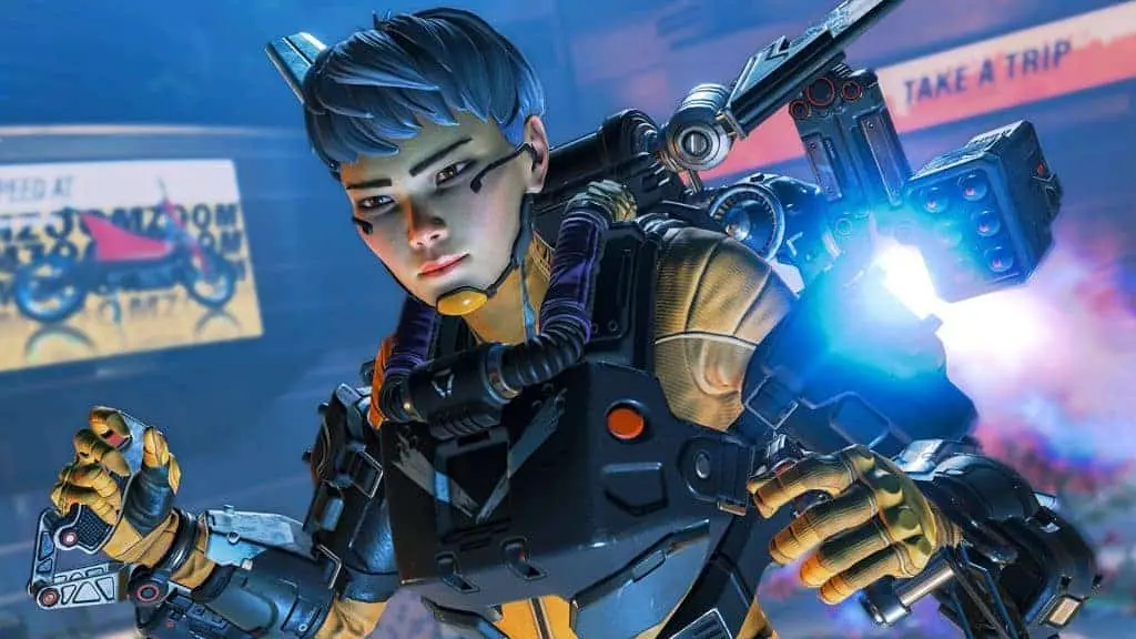 Valkyrie flying in Apex Legends