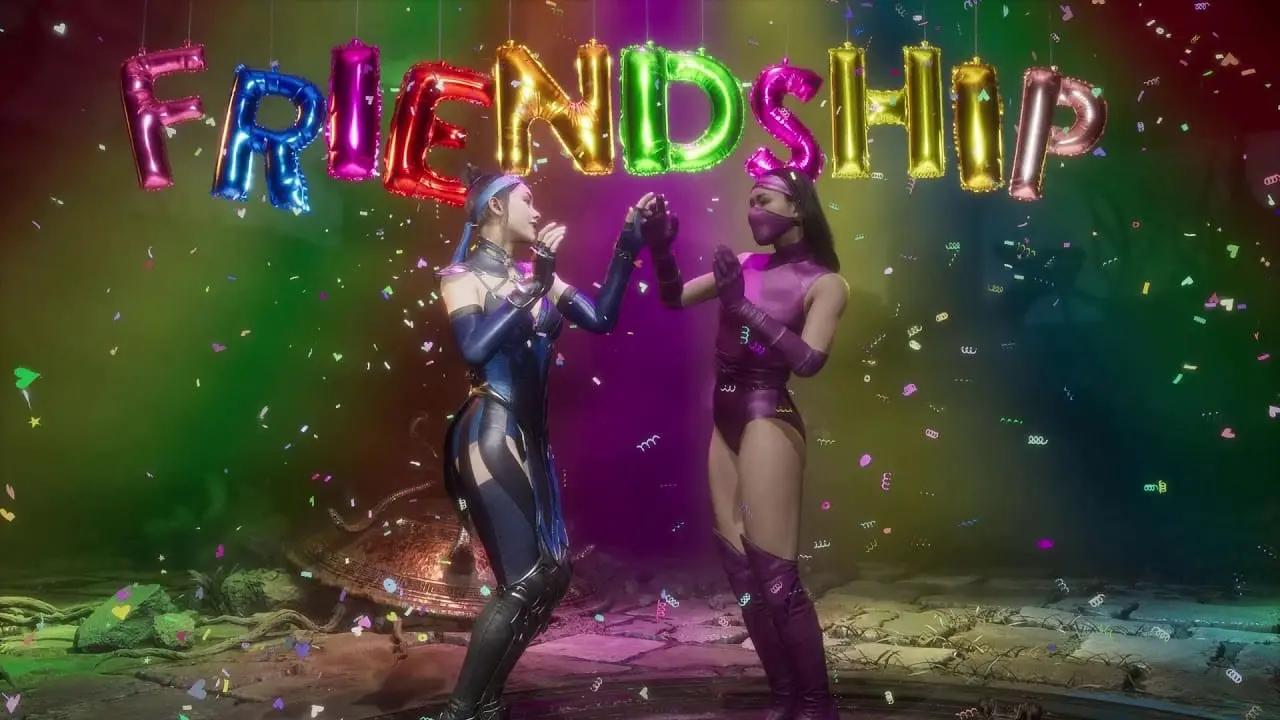 Kitana and Mileena in MNortal Kombat 11