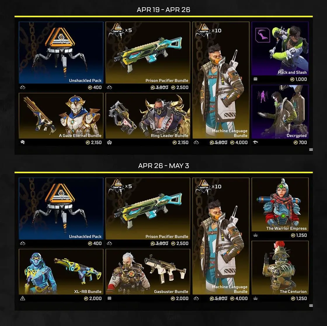 Unshackled store Apex Legends