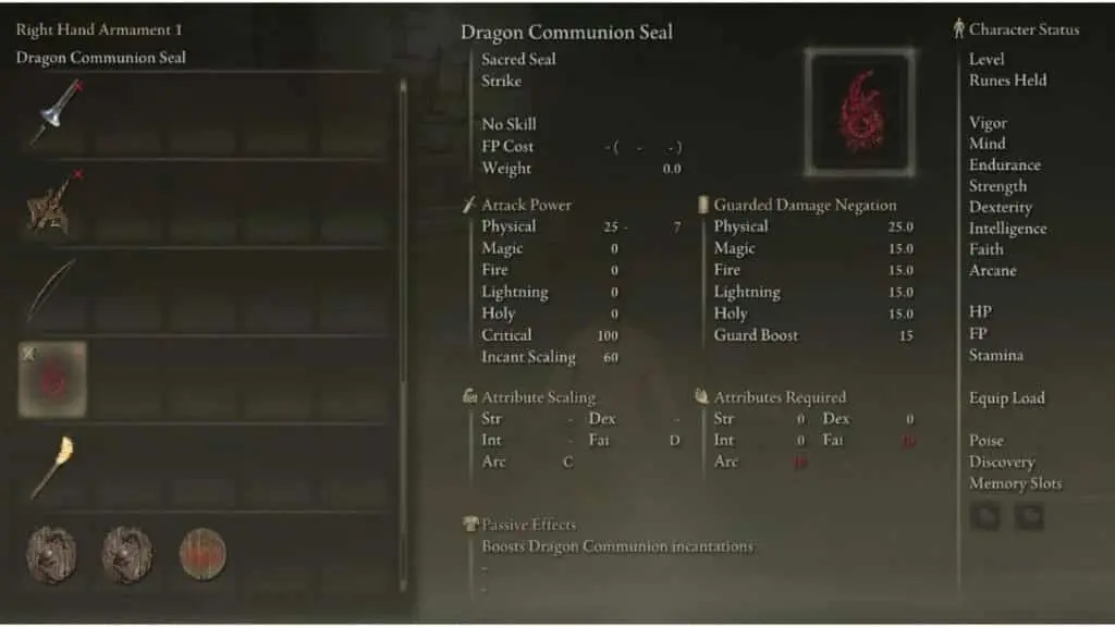 elden ring early weapons dragon seal