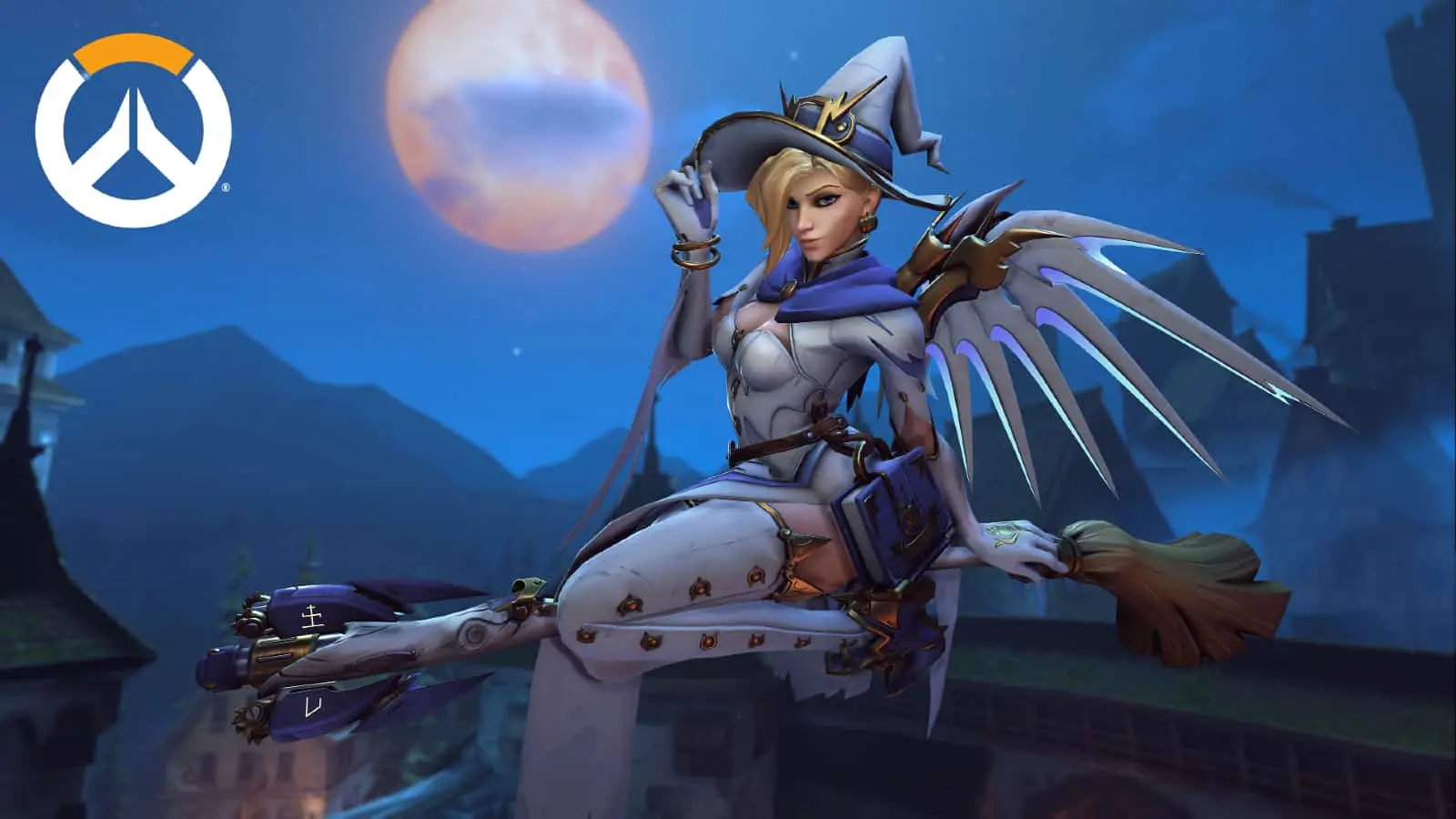 overwatch white witch mercy remix skin 2022 halloween terror