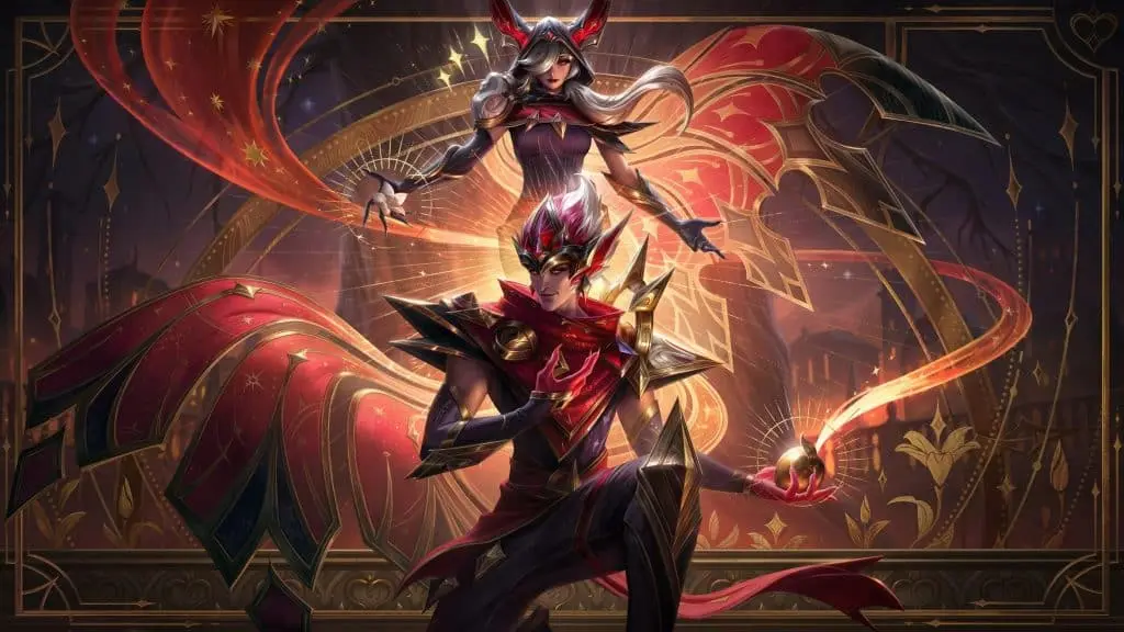 Arcana Xayah and Rakan in League of Legends