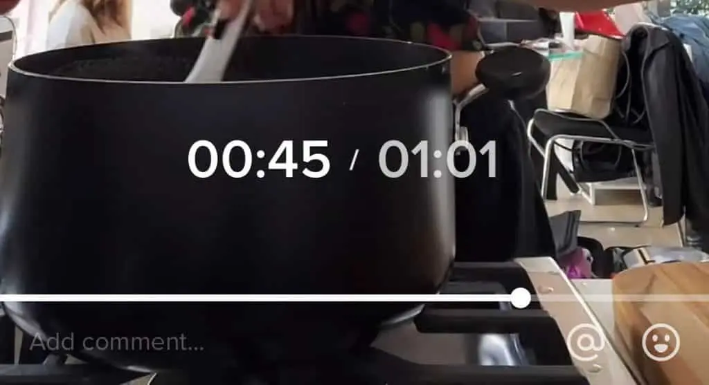 Screenshot of progress bar on TikTok video