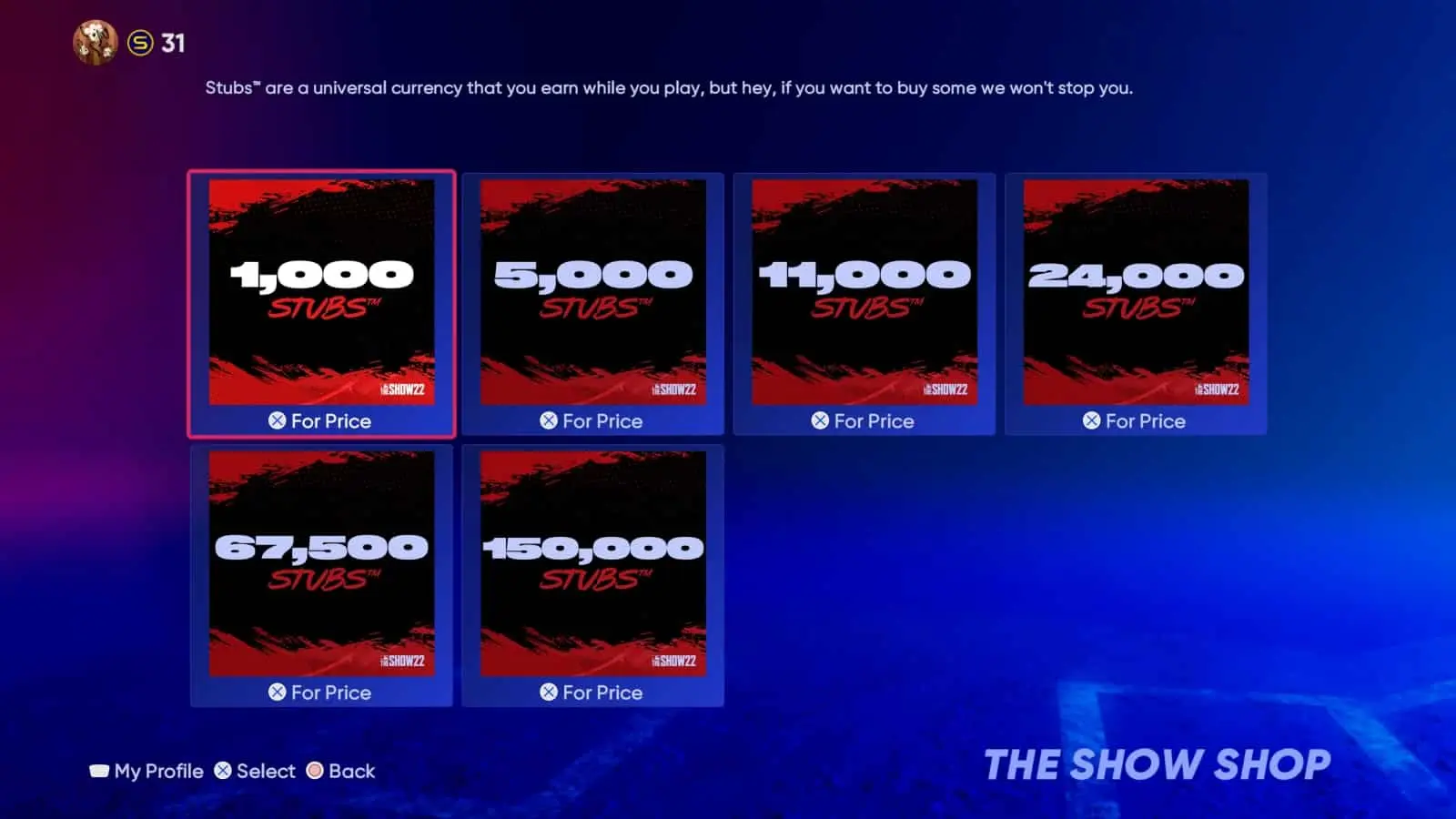 mlb the show stubs store