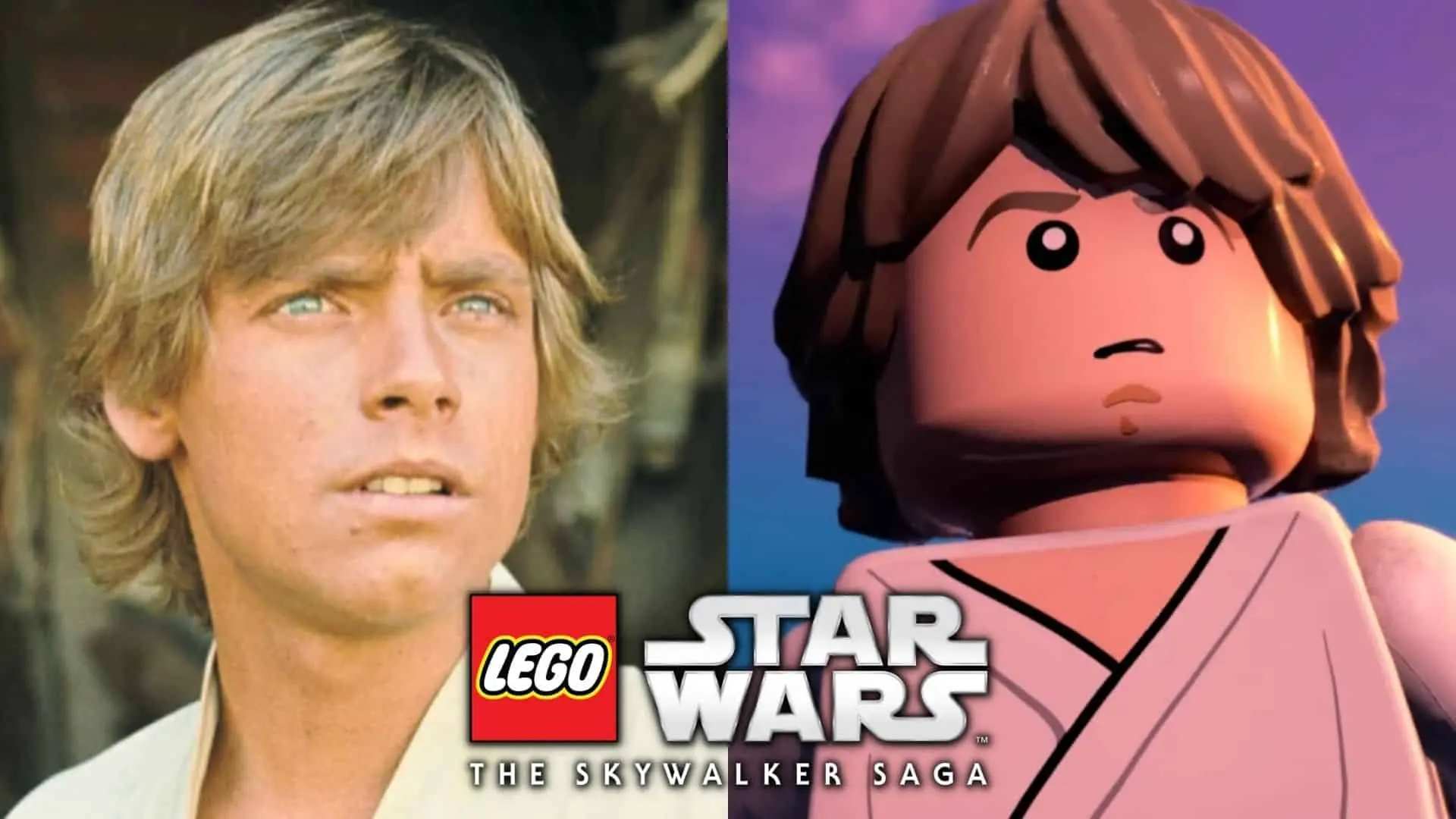 luke skywalker looking up in star wars film and video game