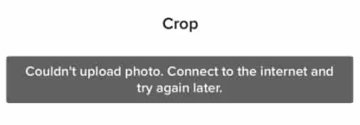 Error message about profile pictures on TikTok