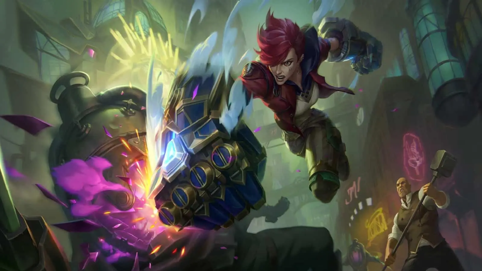 Vi's arcan inspired skin in Legends of Runeterra