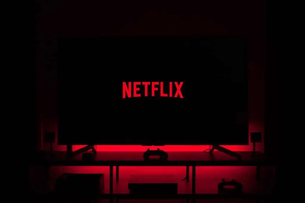 Netflix logo on television