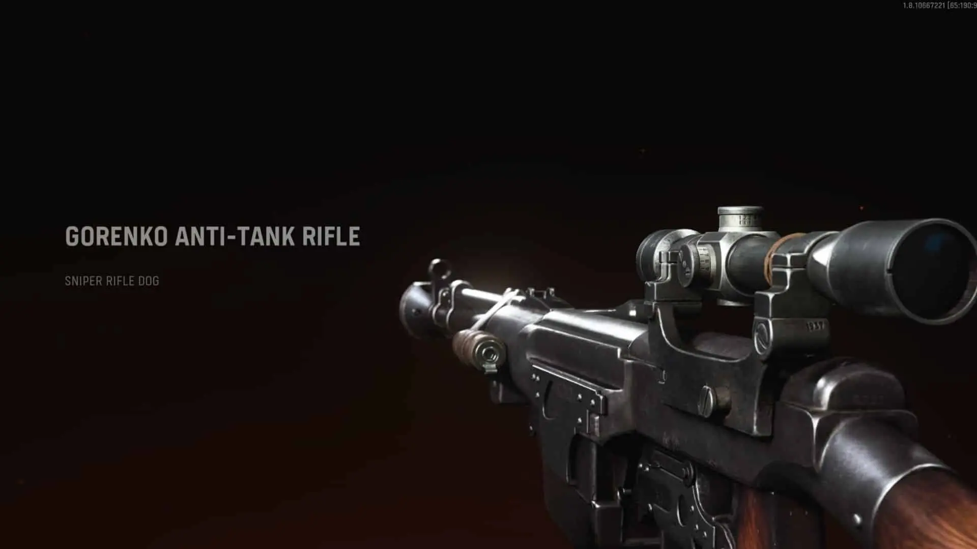 cod description of gorenko sniper rifle