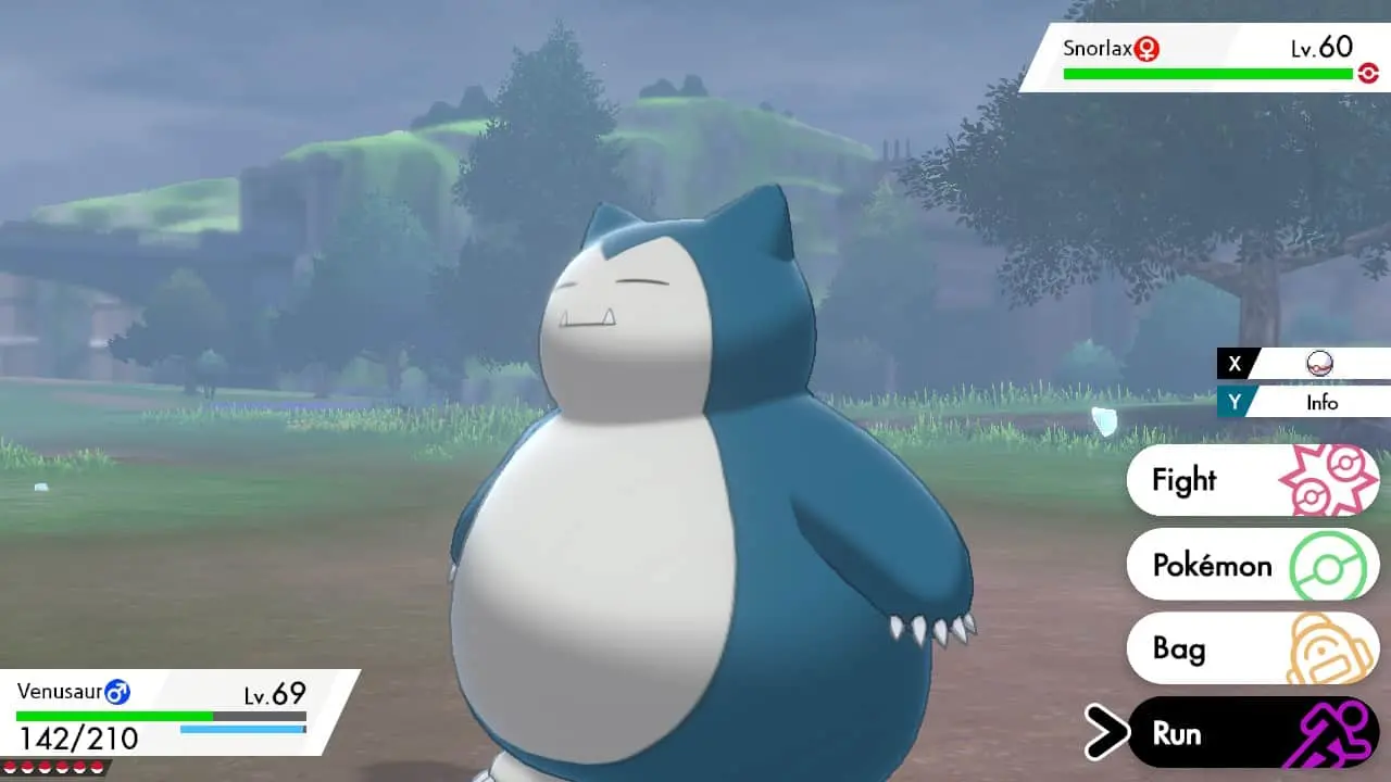 snorlax in battle