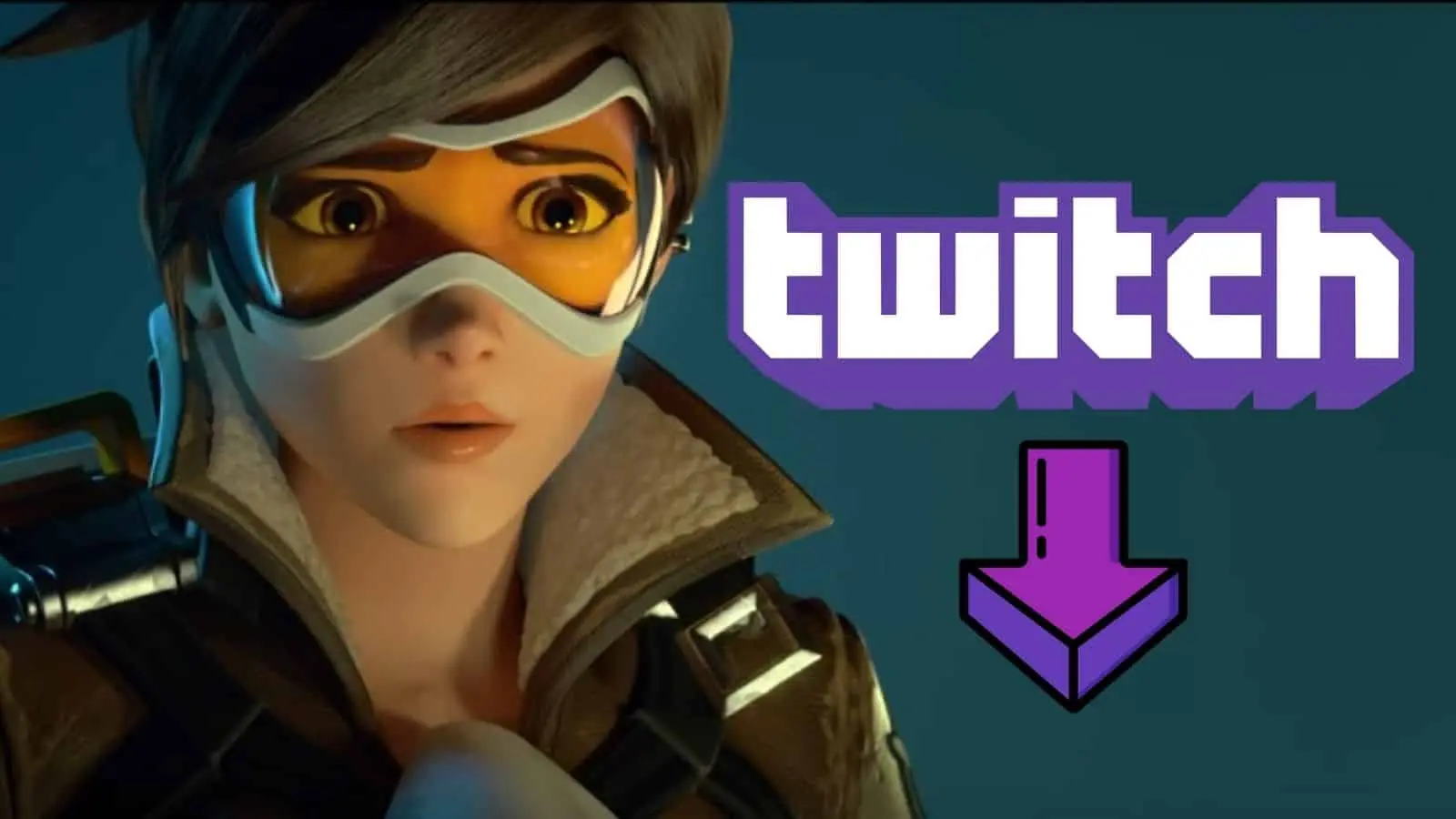 overwatch 2 sad tracer with twitch logo