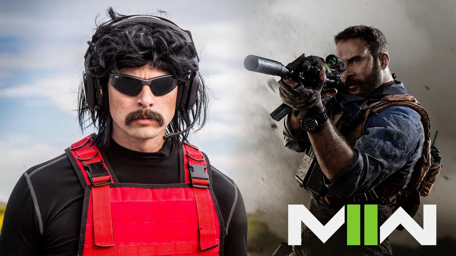 Dr Disrespect with Captain Price from MW2