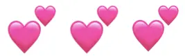 Pink heart emojis