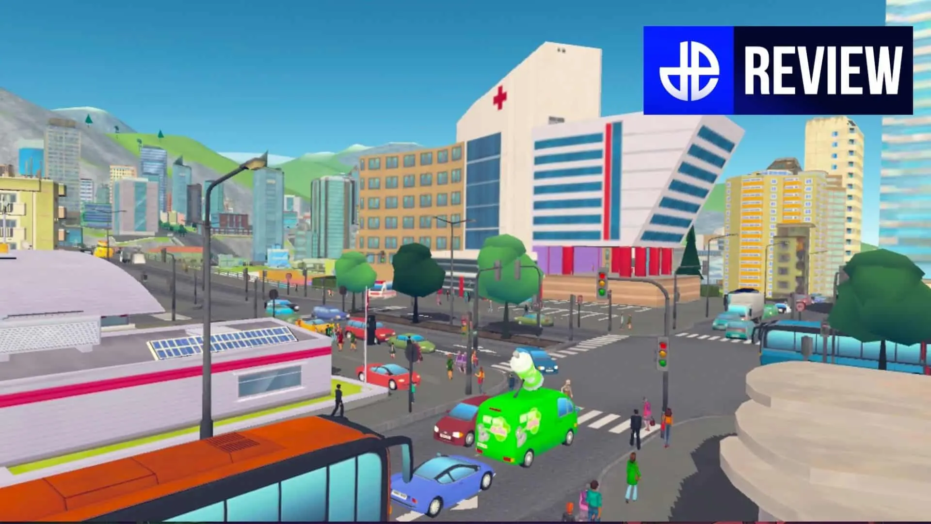 Cities VR traffic in front of a hospital