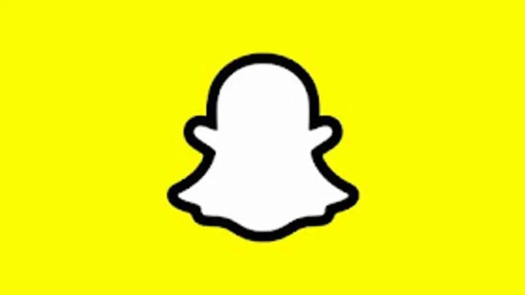 Snapchat logo on yellow background