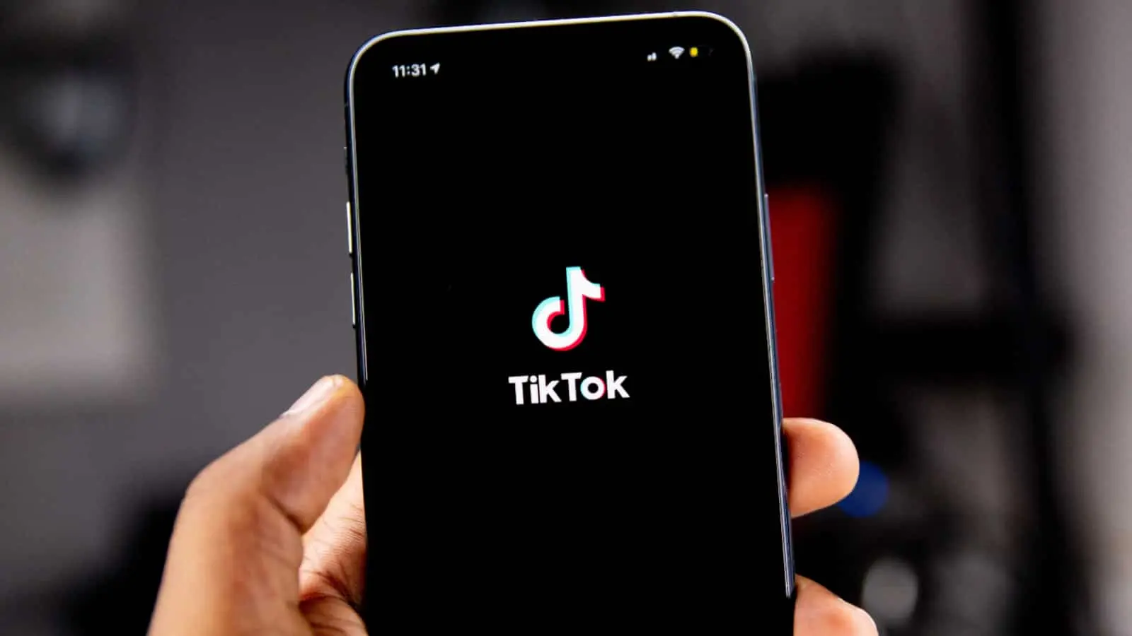 TikTok logo on phone