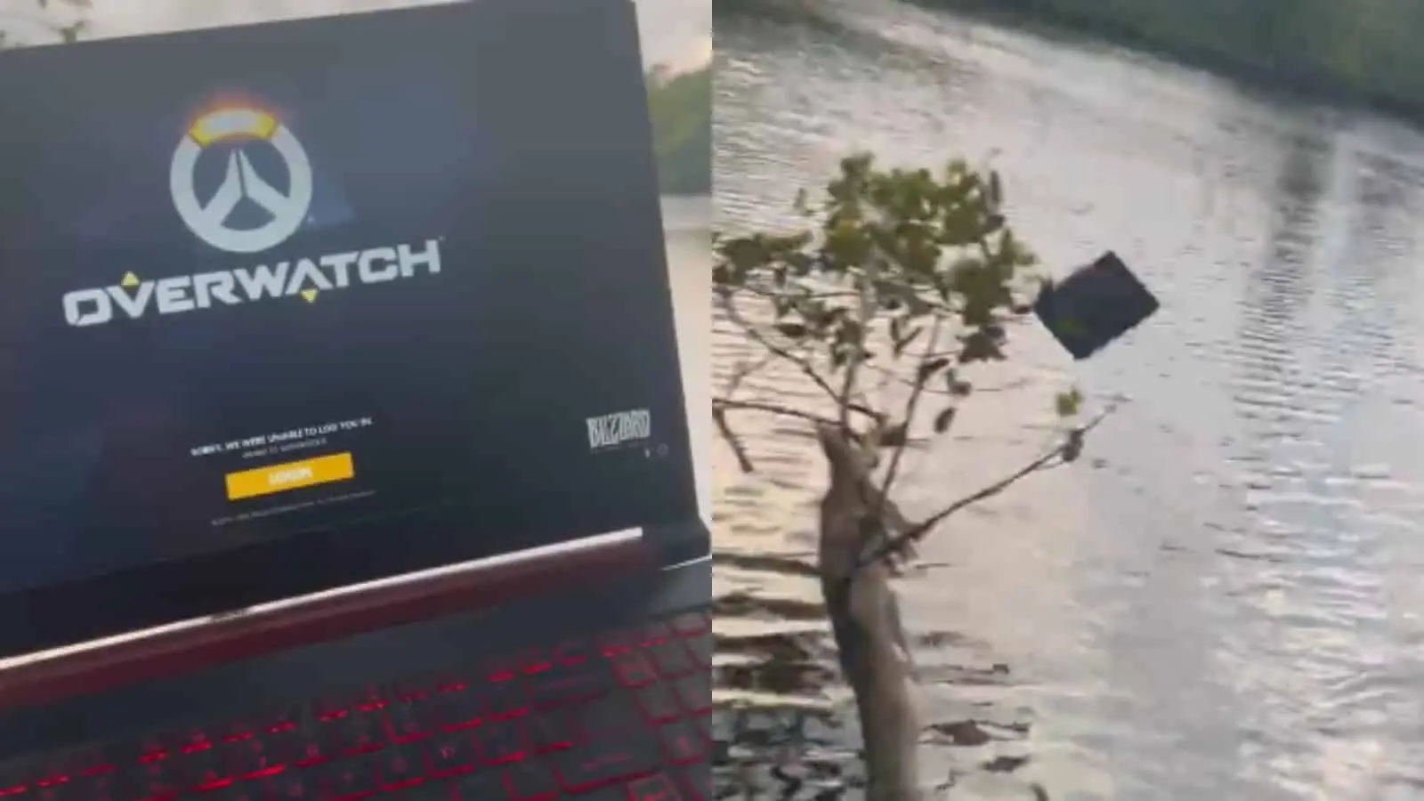 Fl4k_Drifter throws overwatch laptop in lake