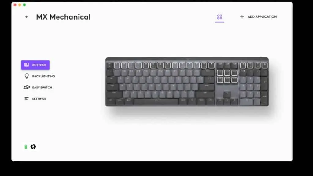 Logitech Options Plus app for the MX Mechanical Keyboard