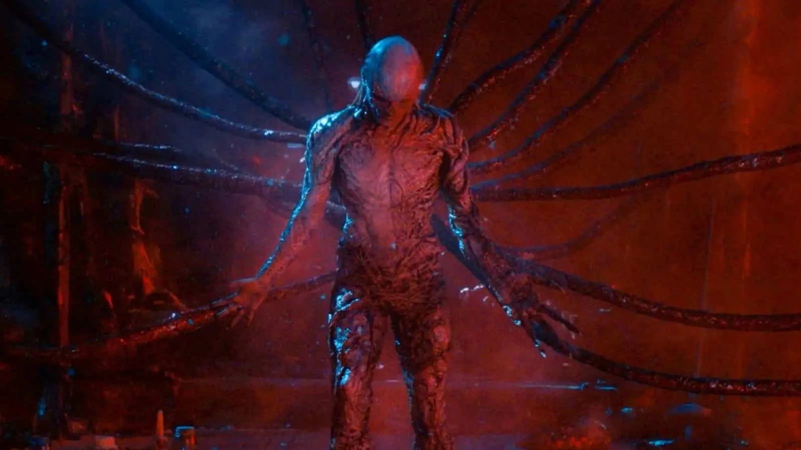 Vecna stands connected to vines in Stranger Things 4