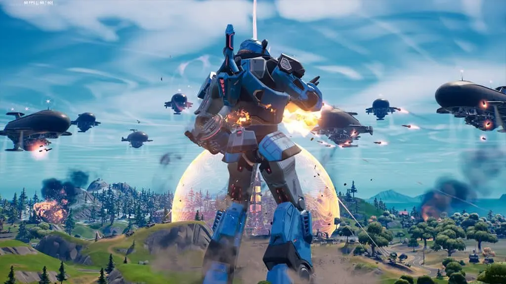 fortnite mech bear overwhelmed