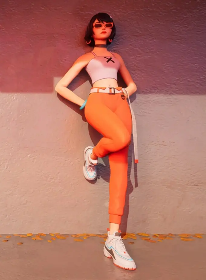 fortnite season 3 evie skin red joggers