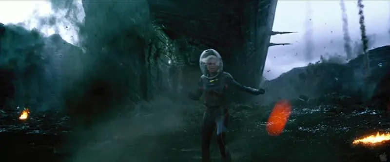 Charlize Theron running in Prometheus