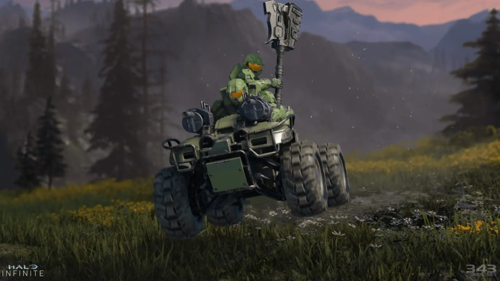 Master Chief on a mongoose