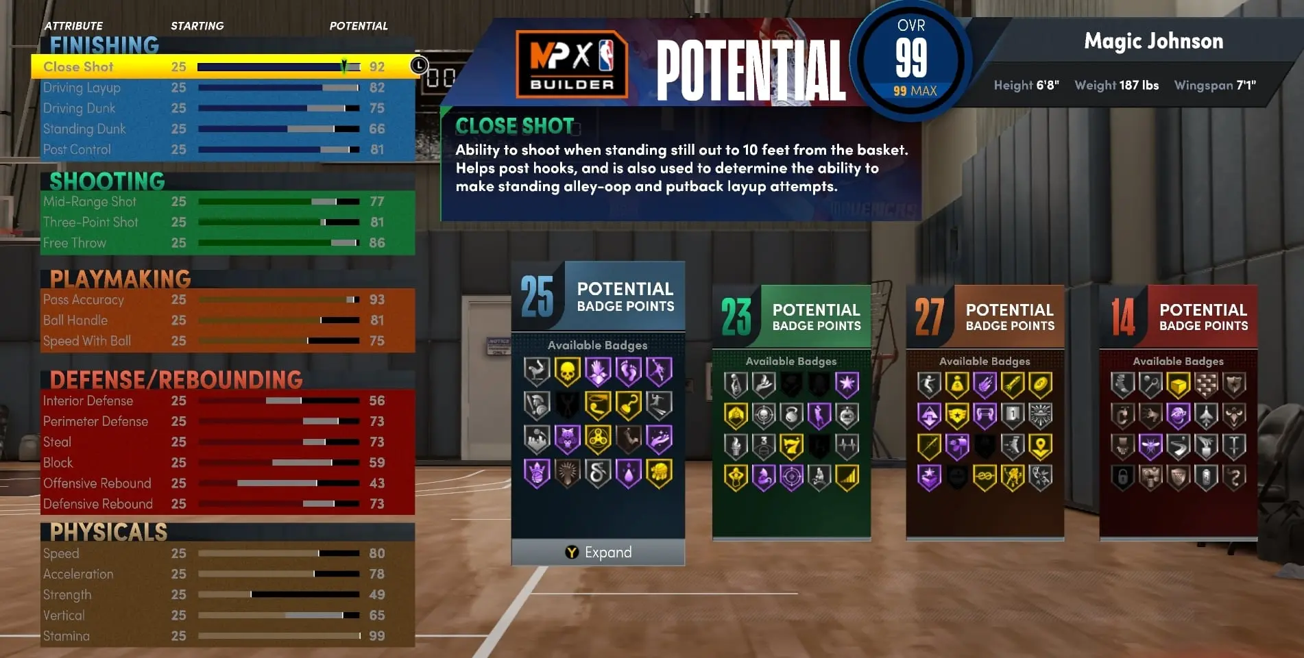 magic johsnon nba 2k22 build