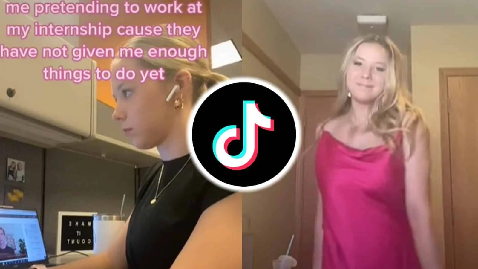 TikToker pretending to work with TikTok logo