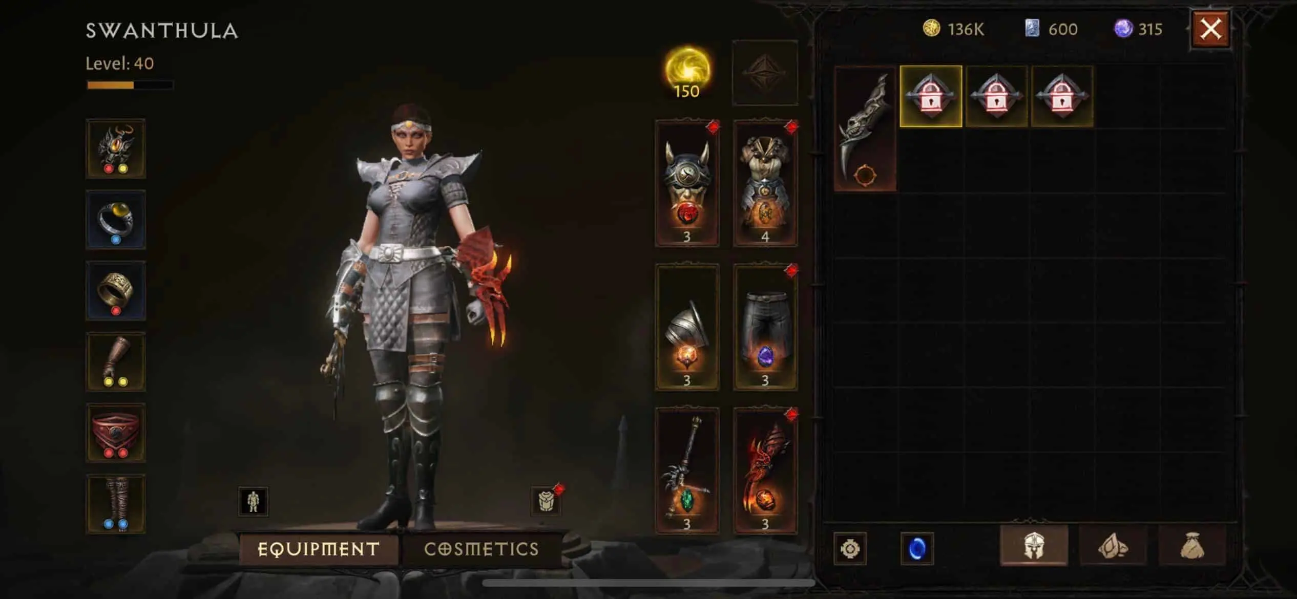 diablo immortal female monk wearing diablo 2 assassin armor skin