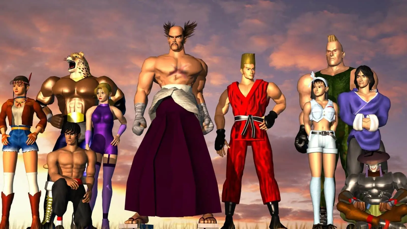 tekken 2 characters posing