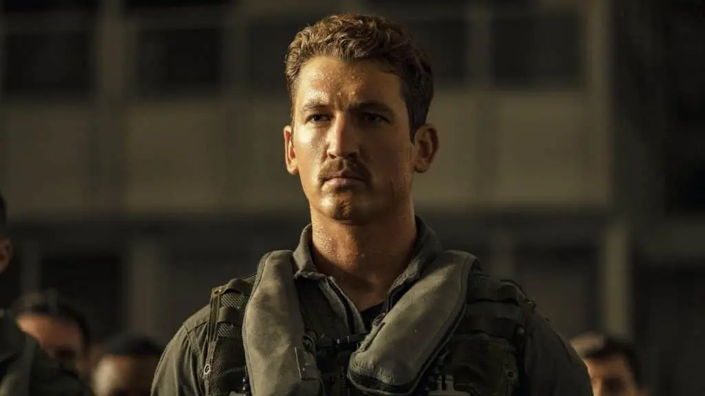 Miles Teller as Rooster in Top Gun: Maverick