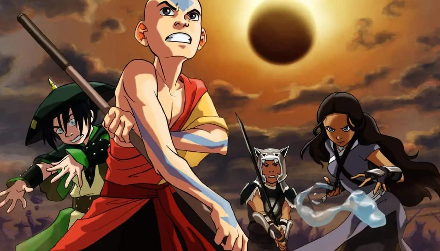 the cast of the last airbender preparing for battle