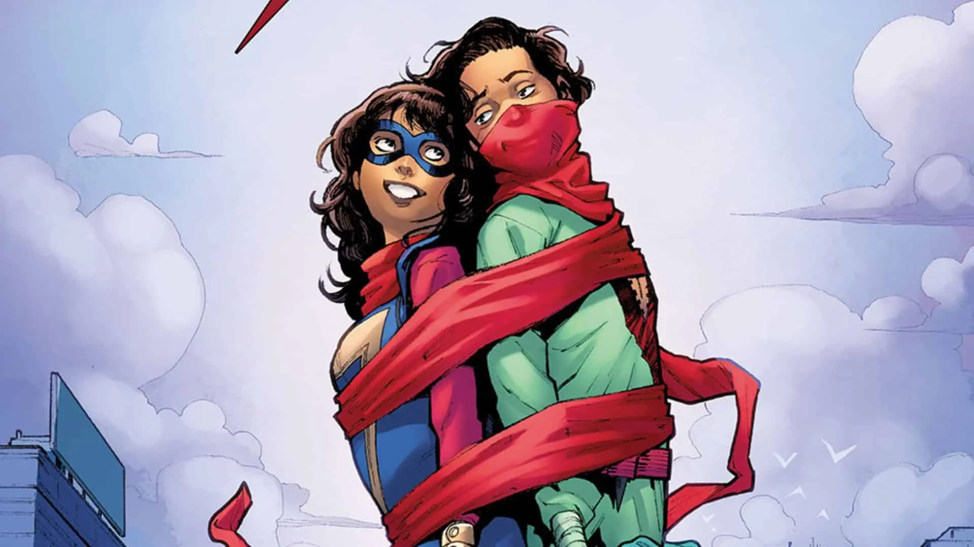 ms marvel and the red dagger wrapped up in his mask