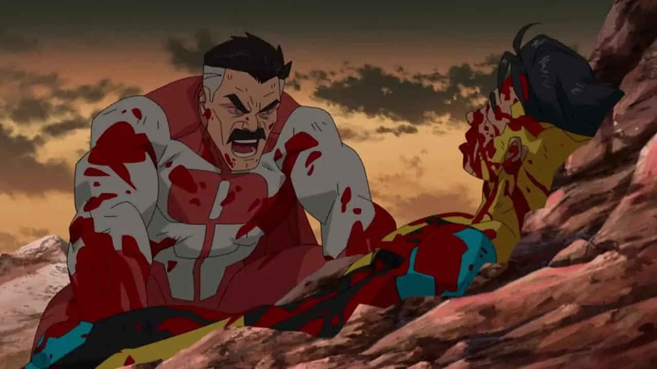 Omni-Man beat Invincible to a pulp in the season finale.