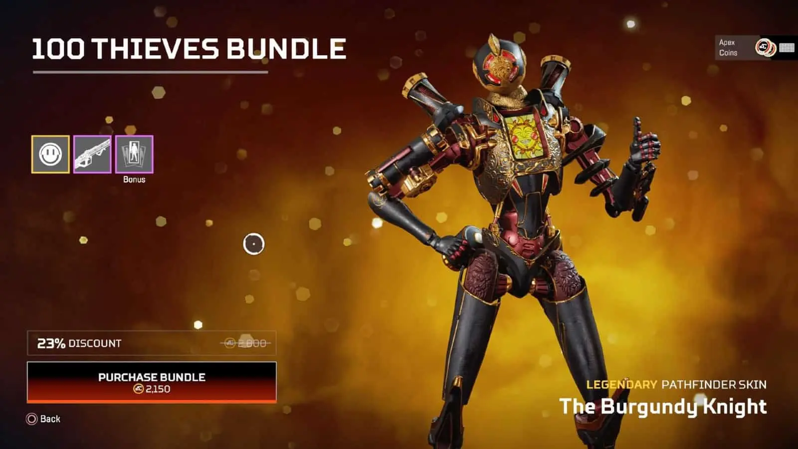 Burgundy Knight in Apex Legends