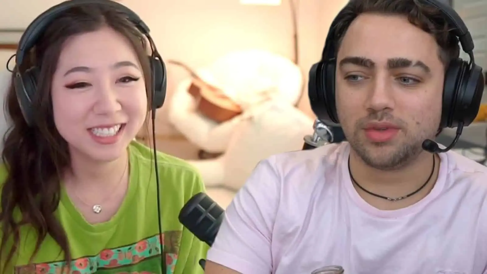 Fuslie and Mizkif streaming on Twitch