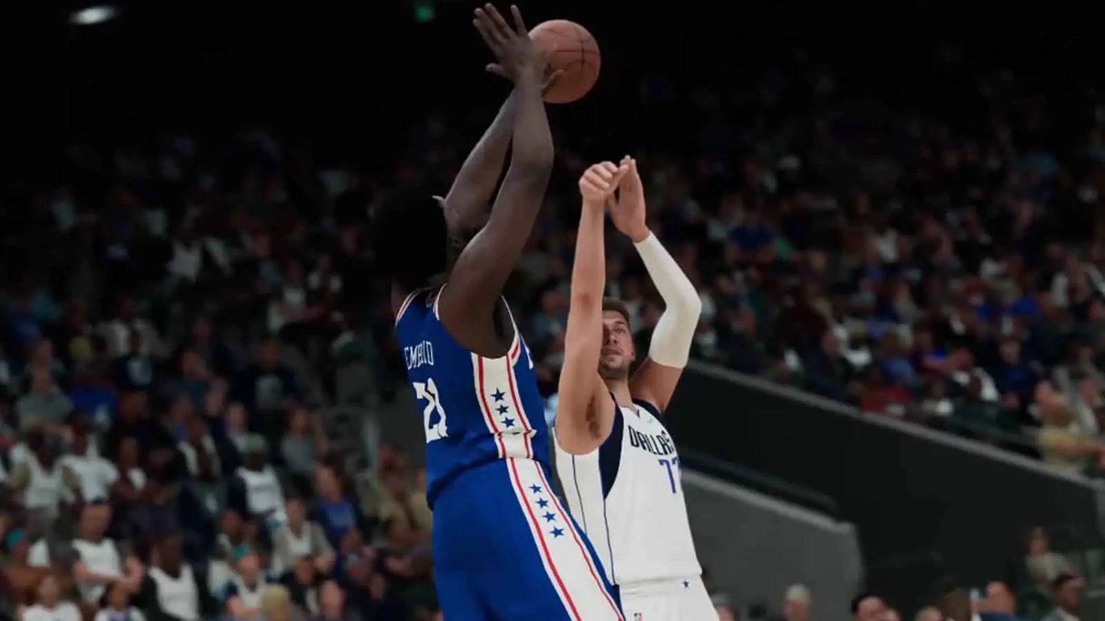 Embiid blocking luka doncic