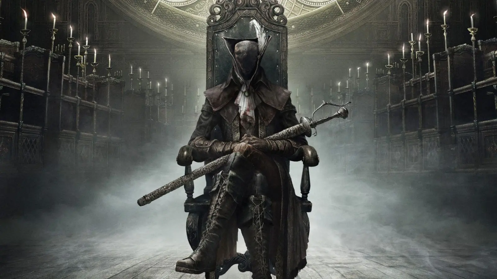 bloodborne hunter sat down