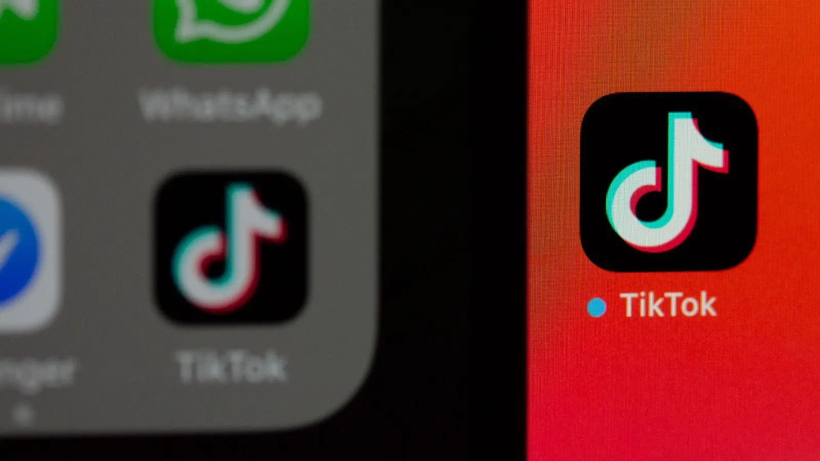 TikTok logo on a a phone screen