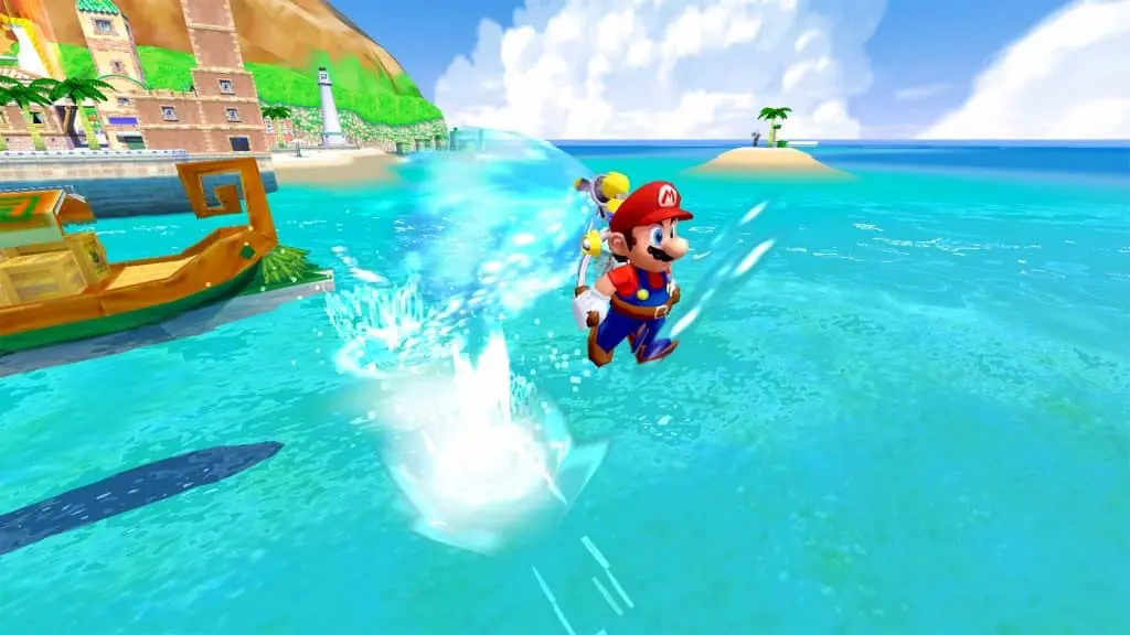 A screenshot of Super Mario Sunshine